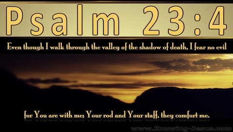 Psalm 23:4 The Valley Of The Shadow of Death (yellow)
